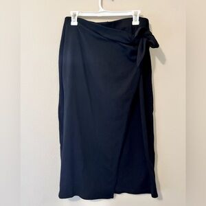 a new day Women’s Black Midi Wrap Skirt size m